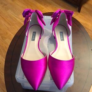 SJP Awaken Satin d'Orsay Flats Pointy Toe